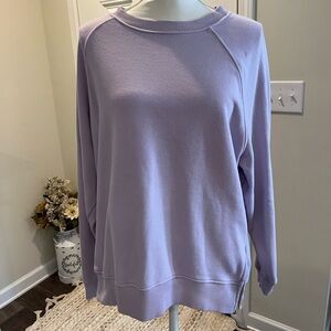 American Eagle women’s purple oversized crew neck sweater, size extra small